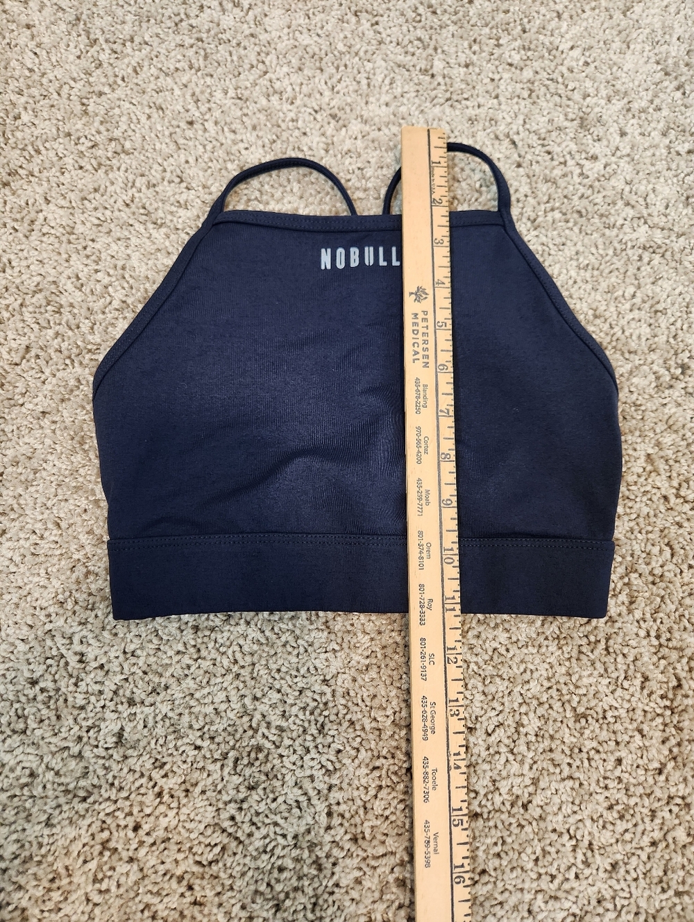 NOBULL High Neck Sports Bra Navy Blue Size Small - Picture 7 of 7